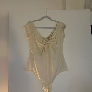 Reformation Cream Bodysuit